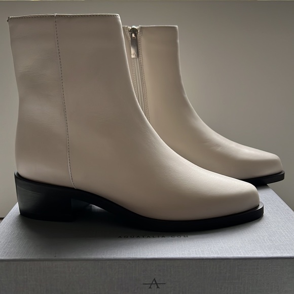 ✨ AQUATALIA ✨ GWENYTH Leather Zip On Bootie Sz 6.5 - Picture 11 of 15